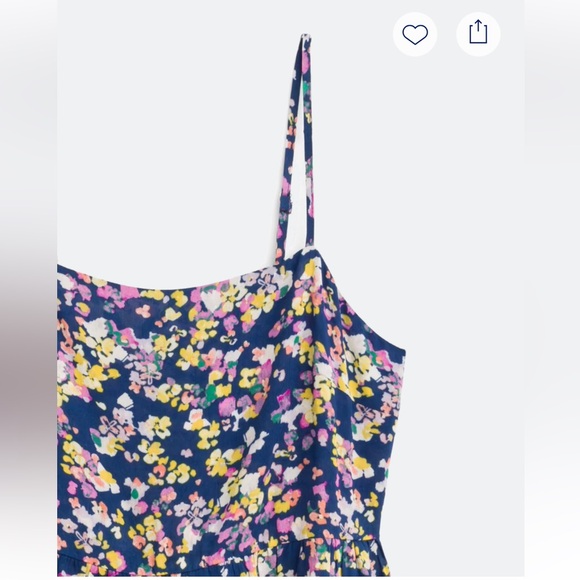 Navy floral cropped cami - Picture 3 of 9